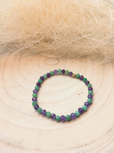 Améthyste et Aventurine 4mm 